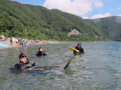 高所潜水＠本栖湖