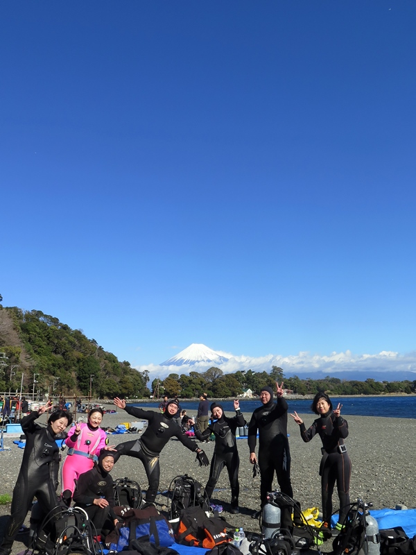 雪の富士山＠大瀬崎