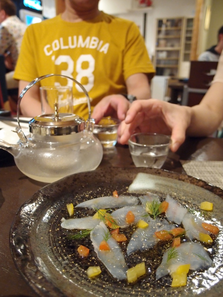 地魚カルパとポン酒♪