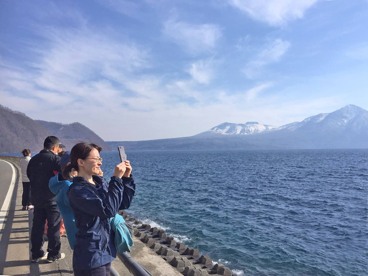 樽前山と支笏湖