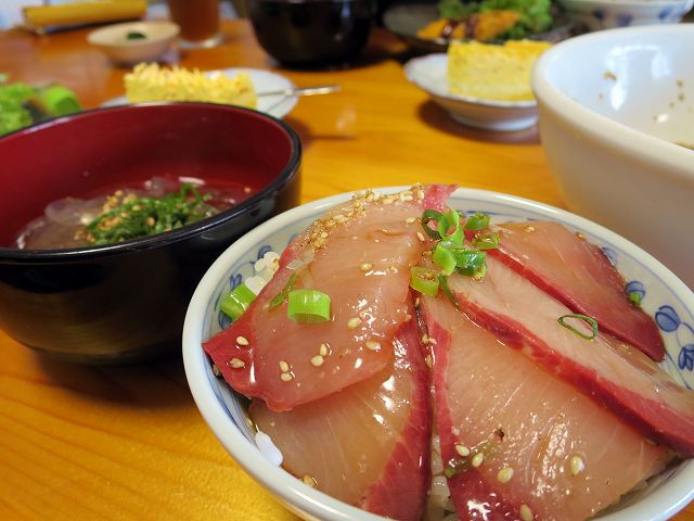 カツオ漬け丼＃柏島ダイビングランチ