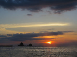 雰囲気のある夕陽