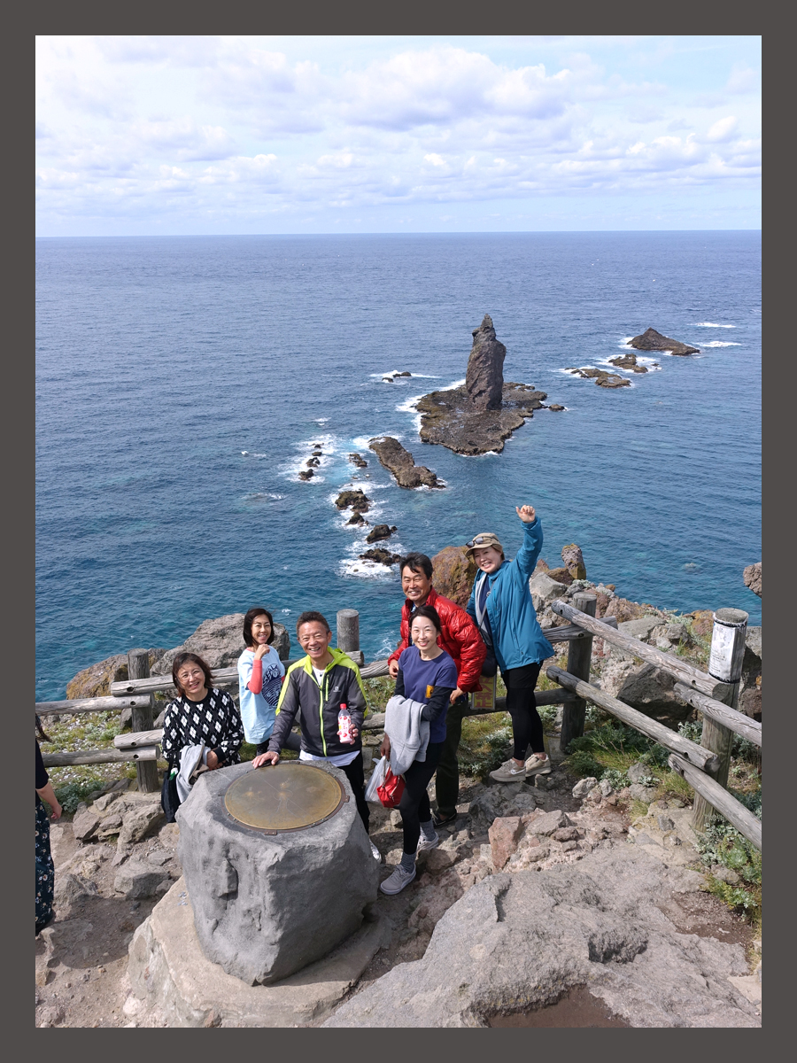 積丹半島　神威岬にて