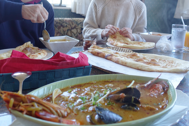 待望のシーフードカレー