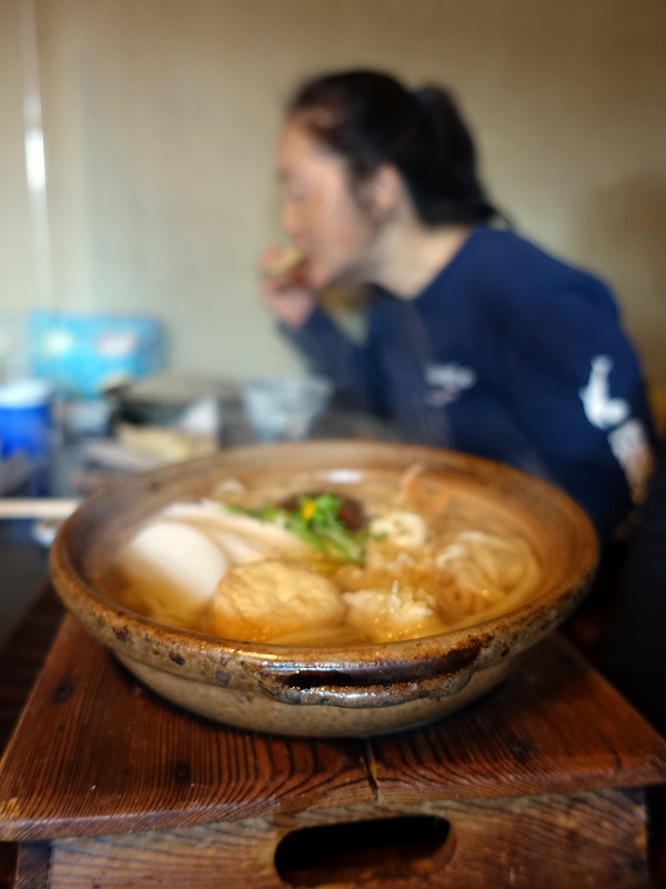 鍋焼きうどん＠多賀蕎麦