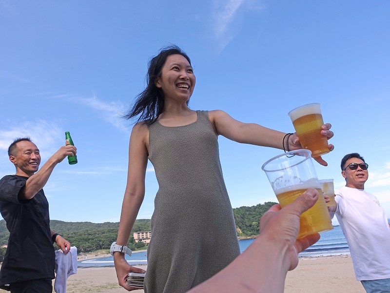 海の家ビール＠神子元ダイビングツアー