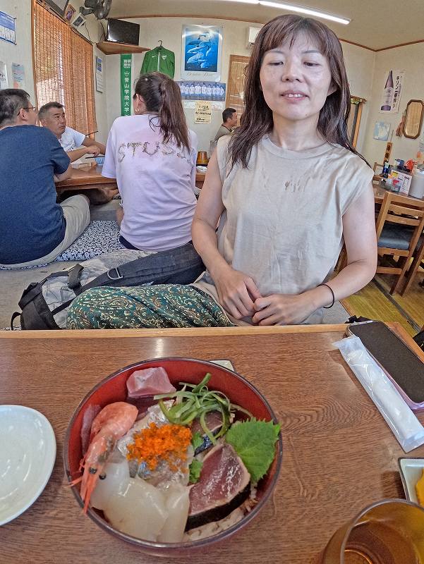 海鮮丼大西＠初島ダイビングツアー