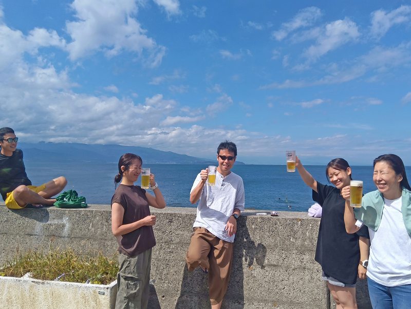 生ビール大西ランチ＠初島ダイビングツアー