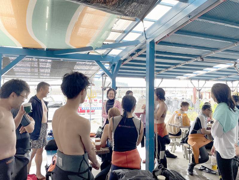 ブリーフィング@かっちゃま(勝山)ダイビングツアー