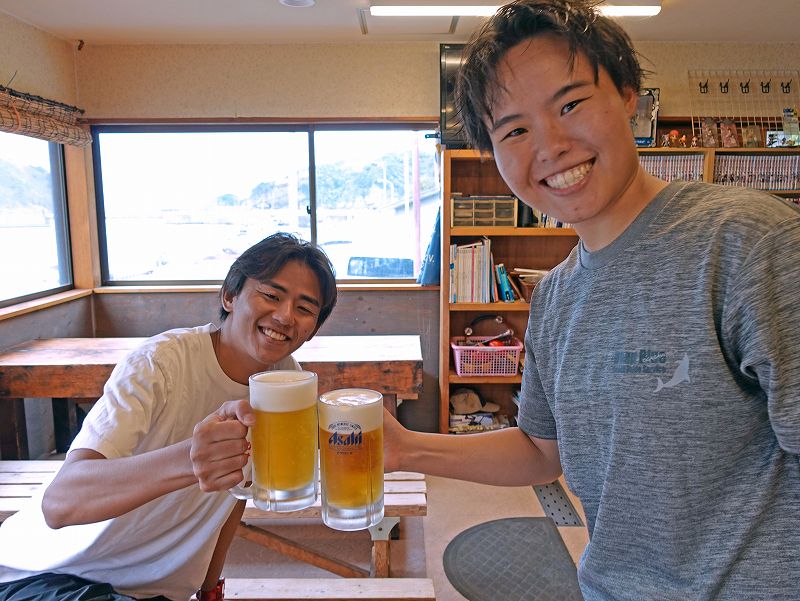 生ビール＠妻良ダイビングツアー海聖丸
