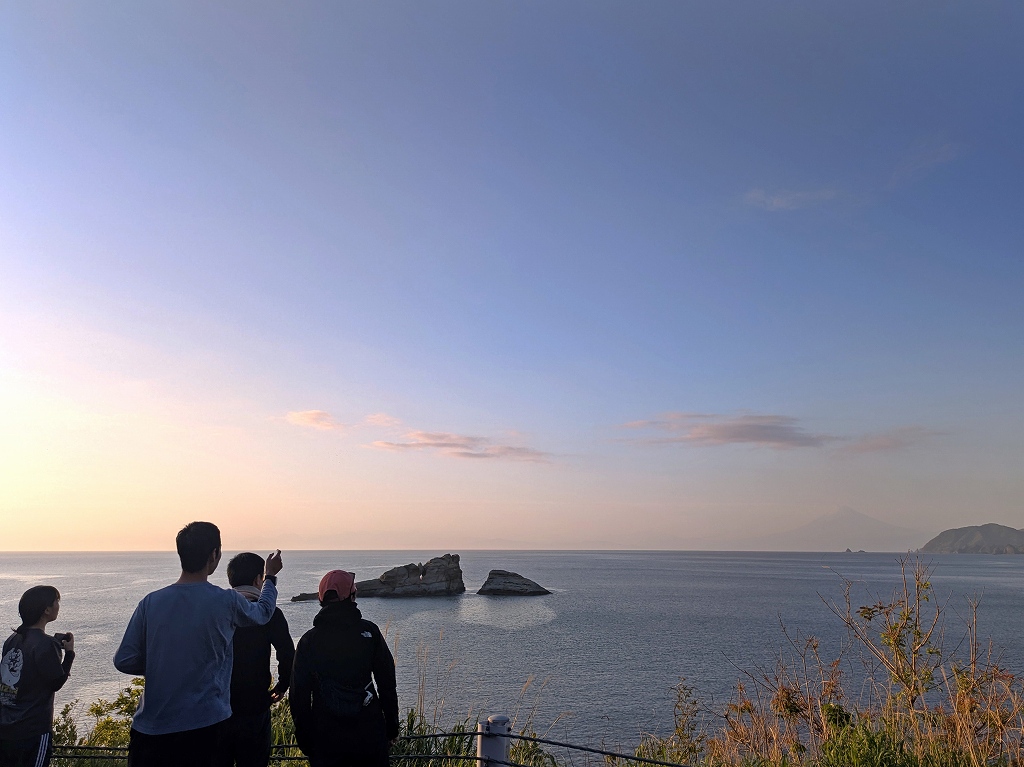 夕焼けと富士山＠東京発西伊豆お泊りダイビングツアー