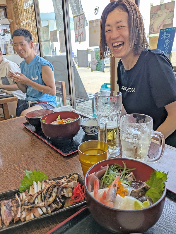 食事処大西海鮮丼＠東京発初島ダイビングツアー